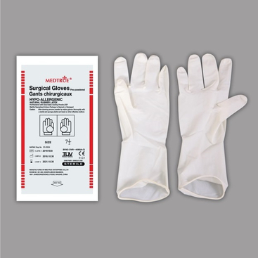 CE/ISO Medical Disciped Datilized Gragical Gloves مع مسحوق (MT58064101)